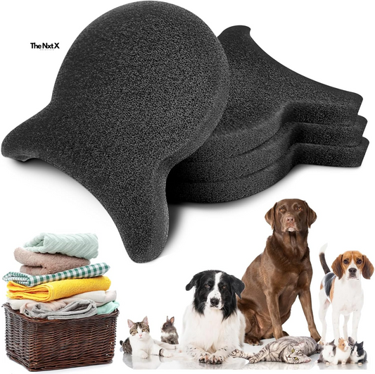 4PCS Pet Hair Remover for Laundry, Reusable Laundry Pet Hair Catcher Lint Remover, Washing Machine Hair Catcher, Washing Dryer Balls for Clothing Dog Cat Pet Fur Remover-Hei