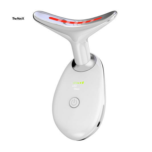 Red-Light-Tightening-Device Anti-Wrinkles. Light, Hot &Vibration.Face Massager for Beauty Device (White)
